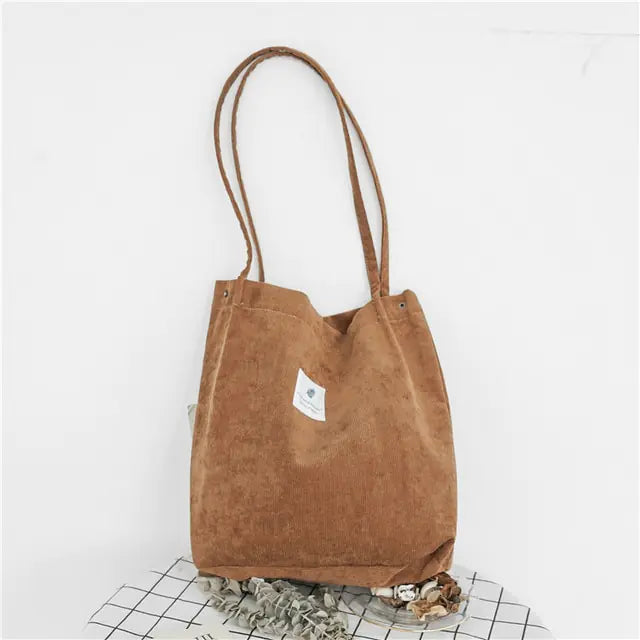 Women Corduroy Canvas Shoulder Bag