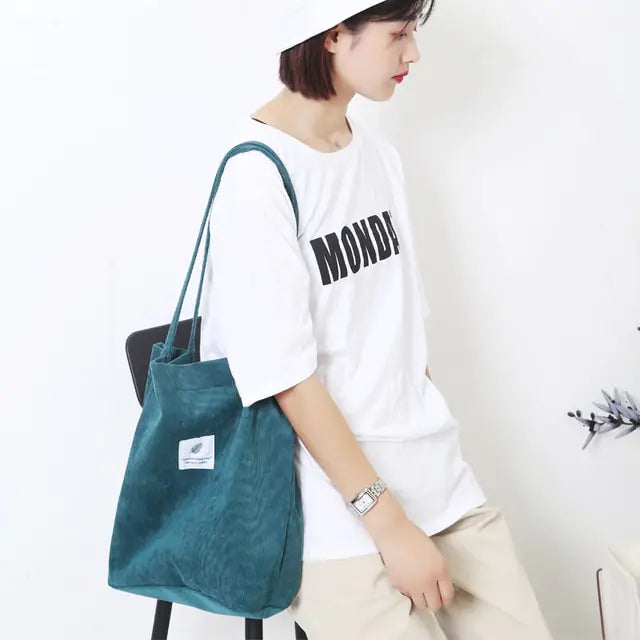 Women Corduroy Canvas Shoulder Bag