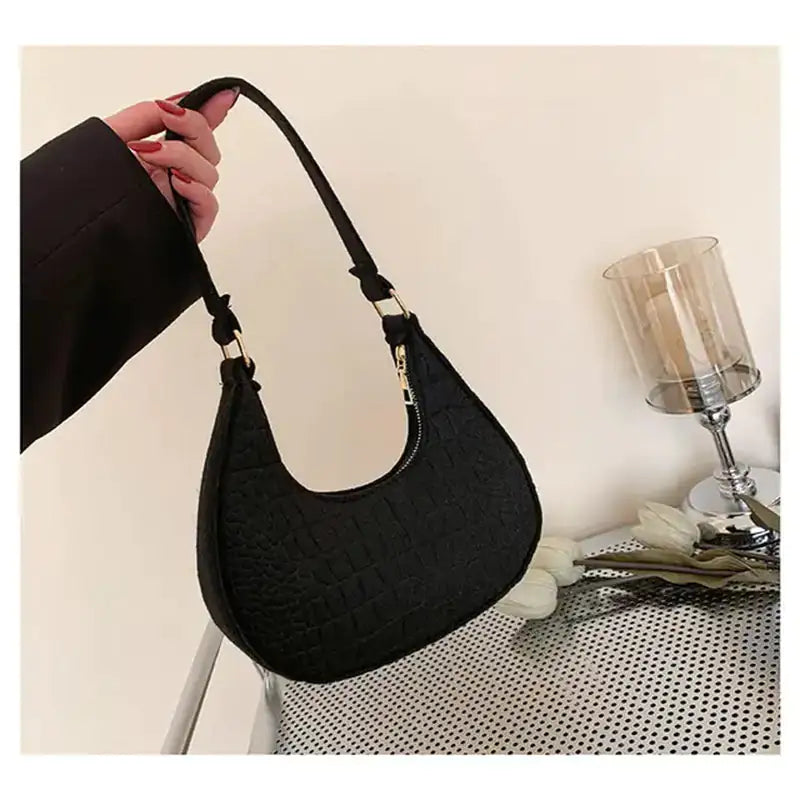 Classy black and gold shoulder bag