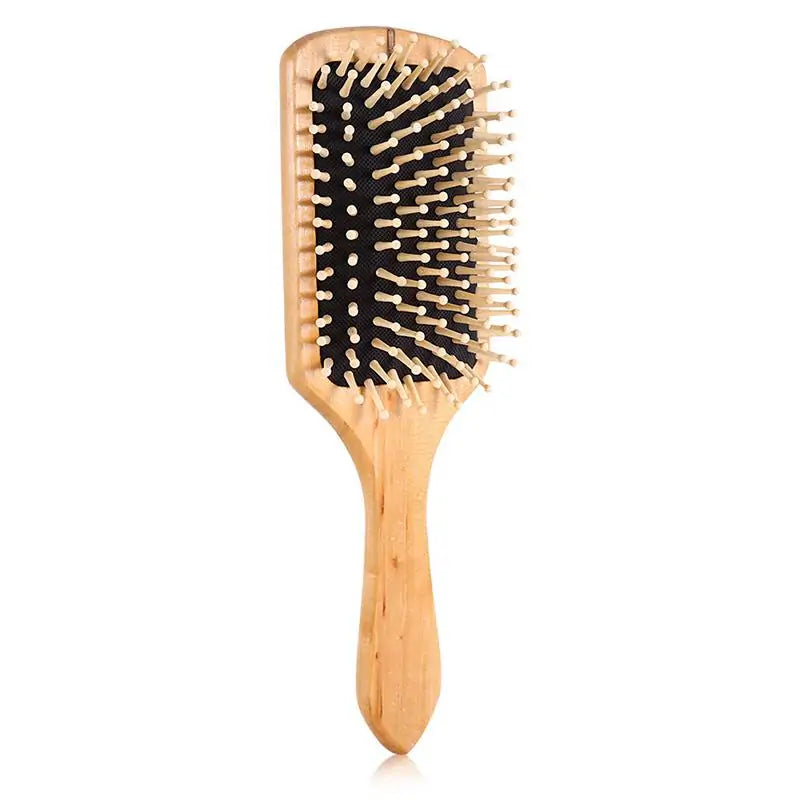 Antistatic Natural Wooden Massage Hairbrush Comb