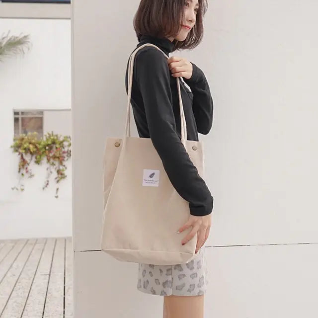 Women Corduroy Canvas Shoulder Bag